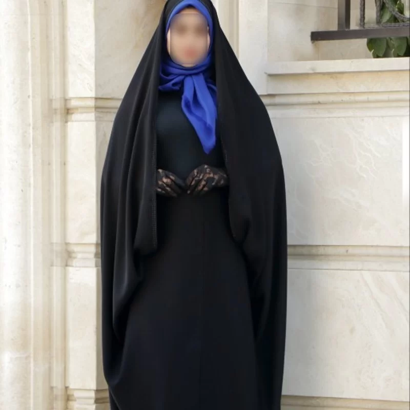 چادر مشکی عربی مدل حسنا کمری