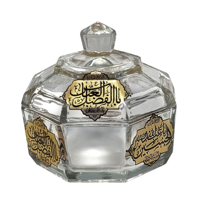 قندان بلور بدون پایه طرح سه سلام