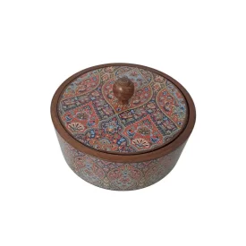 قندان و شکلات خوری چوبی گرد طرح 155