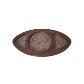سینی چوبی رزینی تک نفره طرح 155