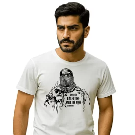 تیشرت مردانه طرح روزی فلسطین آزاد خواهد شد ابوعبیده