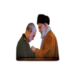 استند متوسط رومیزی سایز 13*13 طرح سردار و رهبری کد 20700651