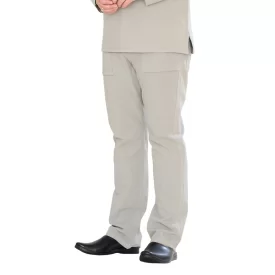 شلوار الیافی ساده رنگ فیلی کد SM11046
