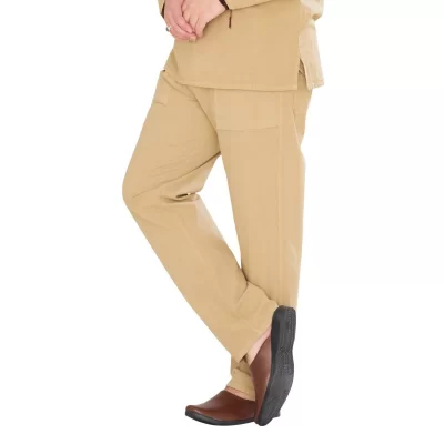 شلوار الیافی ساده رنگ نسکافه ای کد SM11009