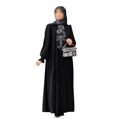 مانتو عبا مشکی طرح رخسانه ساده