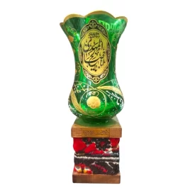 شمعدان پایه فرش ایرانی طرح یا اباصالح المهدی