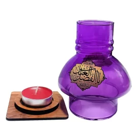 جاشمعی پایه چوبی مذهبی طرح یاابالفضل