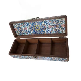 جعبه دمنوش چوبی طرح 110