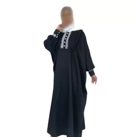 مانتو عبا مشکی طرح مرجان