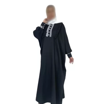 مانتو عبا مشکی طرح مرجان