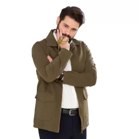 کت کتان مدل چمران رنگ یشمی KT21020