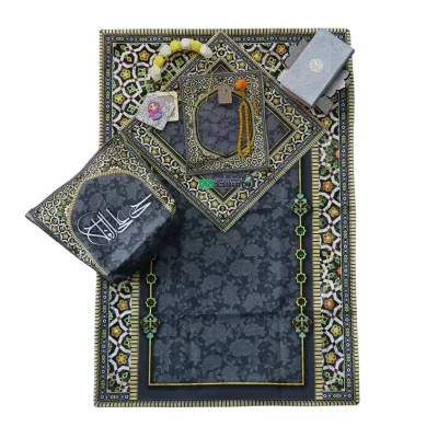 ست 3 تکه جانماز و سجاده و کیف طوسی