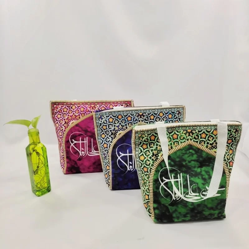 ست 3 تکه جانماز و سجاده و کیف طوسی