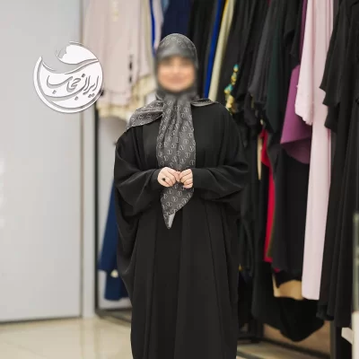 مانتو عبایی مجلسی الماس طرح ساده