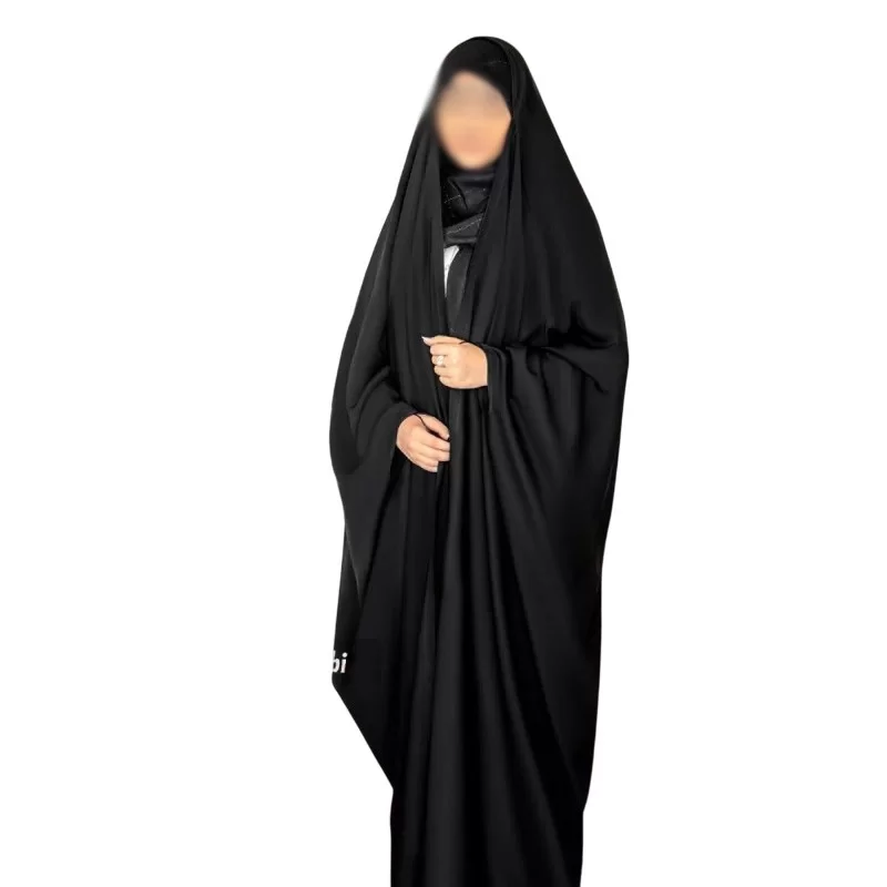 چادر مشکی عربی مدل زیپ دار قد 165
