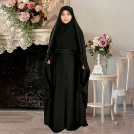 چادر مشکی قجری کمری مدل ساده