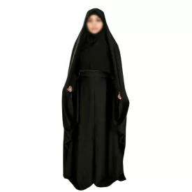 چادر مشکی قجری کمری مدل ساده