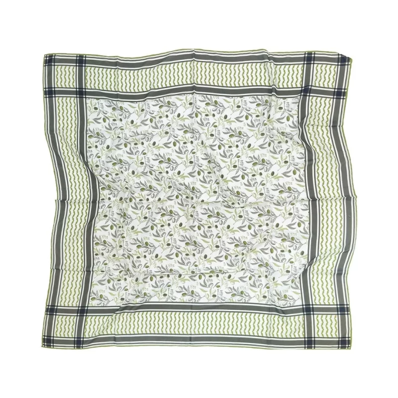 روسری زنانه نخی طرح شاخه زیتون