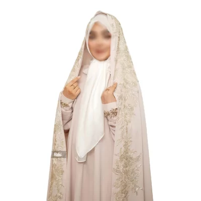 چادر عروس مدل دانتل و سنگ کد 1598