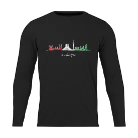 تیشرت مردانه نخی آستین بلند مدل خانهام ایران