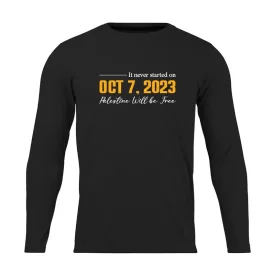 تیشرت مردانه نخی آستین بلند مدل 7 اکتبر