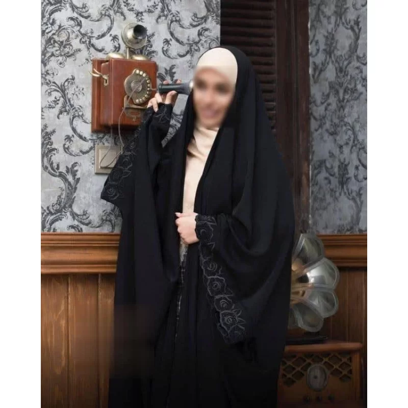 چادر مشکی عربی گلدوزی طرح الهام