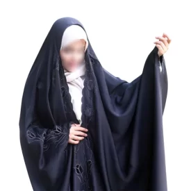 چادر مشکی عربی گلدوزی طرح بهار