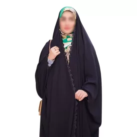 چادر مشکی عربی گلدوزی طرح فرانک