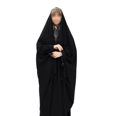 چادر مشکی عربی مدل سنبادی پاپیونی