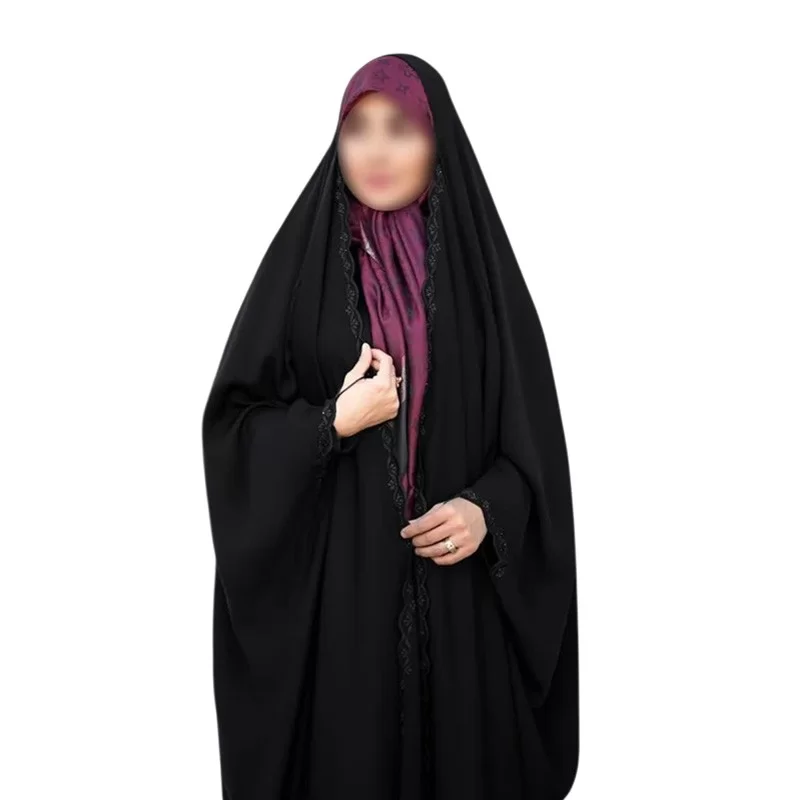 چادر مشکی عربی گلدوزی طرح منیژه