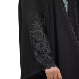 چادر مشکی عربی گلدوزی طرح عقیق