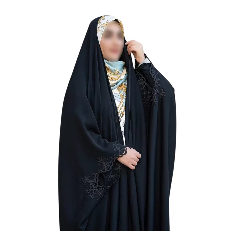 چادر مشکی عربی گلدوزی طرح نازنین