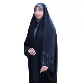 چادر مشکی عربی جواهر دوزی طرح لاله