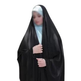 چادر مشکی عربی جواهر دوزی طرح روشا