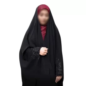 چادر مشکی عربی گلدوزی طرح مهرگان