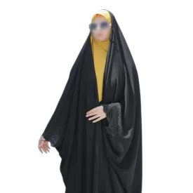 چادر مشکی عربی گلدوزی طرح دیبا