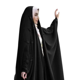 چادر مشکی عربی جواهر دوزی طرح تینا
