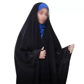 چادر مشکی عربی گلدوزی طرح پریسا