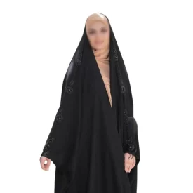 چادر مشکی عربی جواهر دوزی طرح مریم