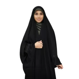 چادر مشکی عربی جواهر دوزی طرح سنبل