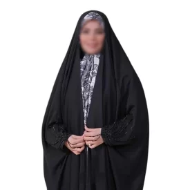 چادر مشکی عربی جواهر دوزی طرح خورشید