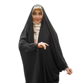 چادر مشکی عربی جواهر دوزی طرح آوا