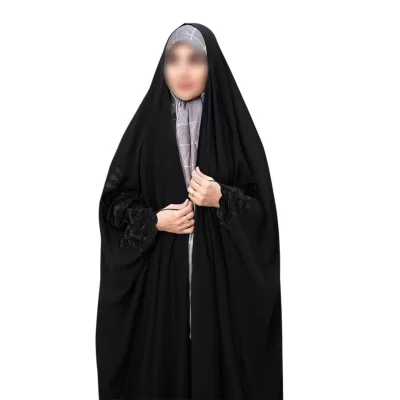 چادر مشکی عربی گلدوزی طرح سودابه