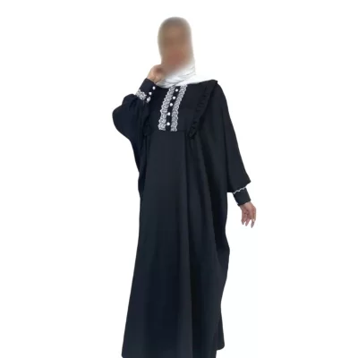 مانتو عبا مشکی طرح مرجان