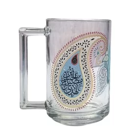 لیوان بلور دسته دار طرح الْحُسین مِصباحُ الْهُدی