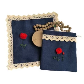 جانماز کیفی گلدوزی طرح رز