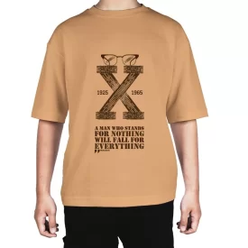 تیشرت مردانه آستین کوتاه مدل مالکوم‌ ایکس