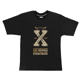 تیشرت مردانه آستین کوتاه مدل مالکوم‌ ایکس