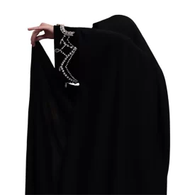 چادر مشکی عربی جواهر دوزی طرح یاسمین پرکار