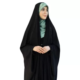 چادر مشکی عربی جواهر دوزی طرح گندم